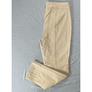 Chico's Lightweight Flex Waist Pull On Pants w/ Rear Ankle Slits. Tag 1R (8) EUC
